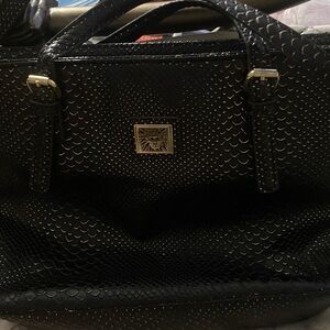 Ann Klein Black snake skin PURSE